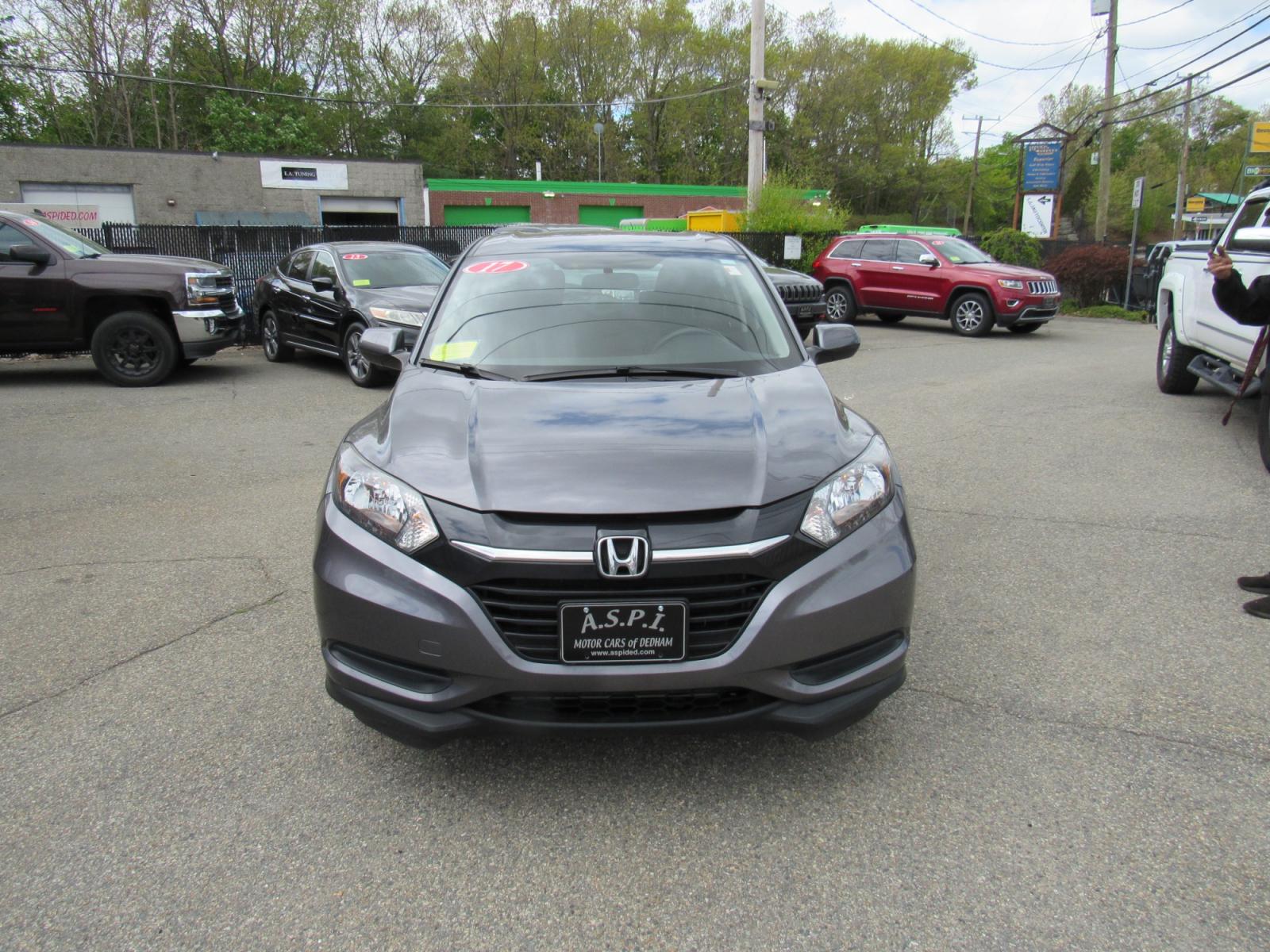 2017 Gray /Black Honda HR-V (3CZRU6H30HG) , Automatic transmission, located at 215 Milton St, Dedham, MA, 02026, (781) 329-5144, 42.241905, -71.157295 - This nice compact SUV is in excellent condition.. Runs like new. All ASPI Motor Cars vehicles are fully serviced before they are delivered to assure the highest quality used vehicles. Comes with a 3/3 warranty included in the price. Call for details. Prices on all vehicles do not include $299.9 - Photo #1